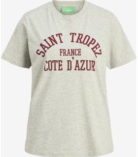 Camiseta Jack & Jones Jxmerle Reg SS Tee JRS Mujer Light Grey