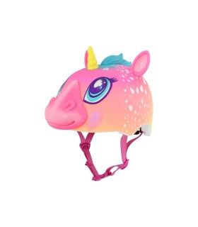 Casco Raskullz Cpreme Toddler Super Rainbow Inicornio Rosa/Amarillo
