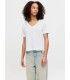 Camiseta Jack & Jones Jxannie Reg Vneck SS Tee JRS Noos Blanco Mujer