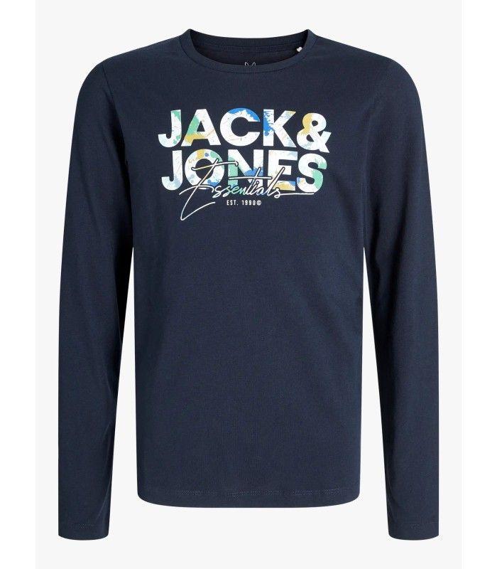 Camiseta Jack & Jones JJGeplas Tee LS Crew Neck Junior Negro
