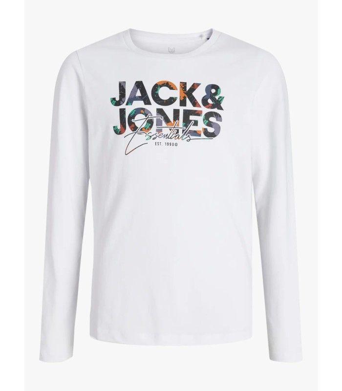 Camiseta Jack & Jones JJGeplas Tee LS Crew Neck Junior Blanco