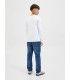 Camiseta Jack & Jones JJGeplas Tee LS Crew Neck Junior Blanco