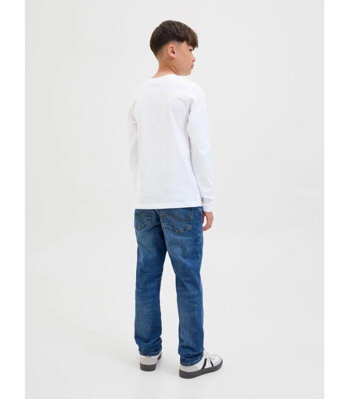Camiseta Jack & Jones JJGeplas Tee LS Crew Neck Junior Blanco
