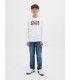 Camiseta Jack & Jones JJGeplas Tee LS Crew Neck Junior Blanco