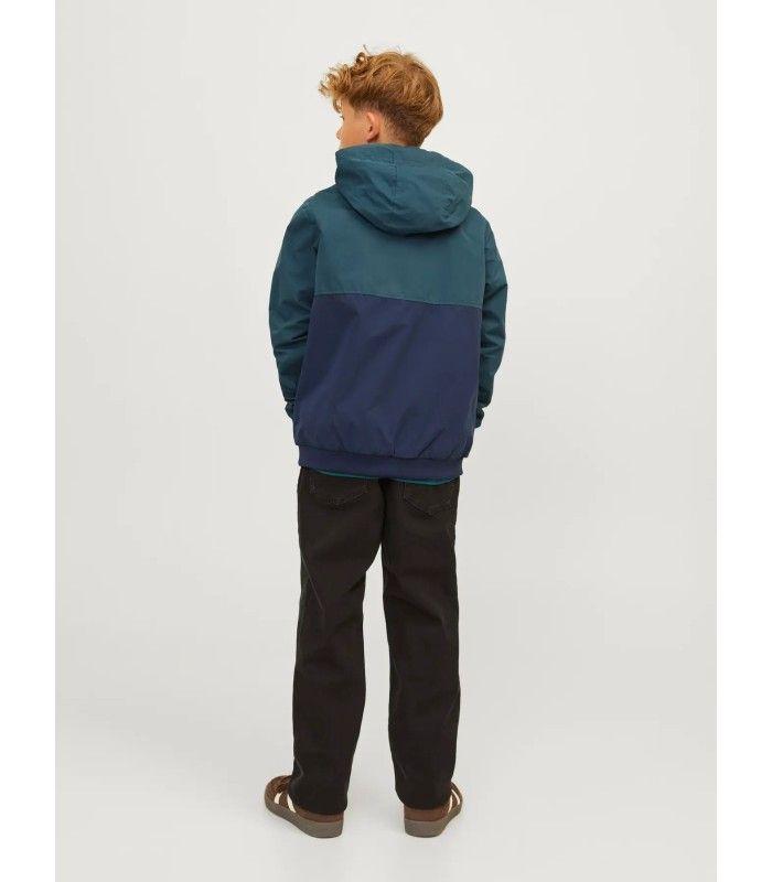 Chaqueta Jack & Jones JJerush Blocking Hood Bomber Noos Junior Verde/Azul