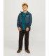 Chaqueta Jack & Jones JJerush Blocking Hood Bomber Noos Junior Verde/Azul