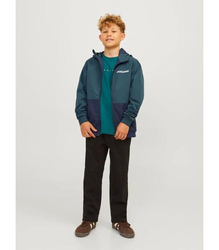Chaqueta Jack & Jones JJerush Blocking Hood Bomber Noos Junior Verde/Azul