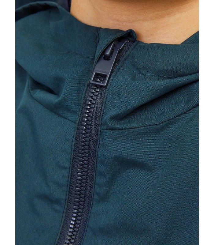 Chaqueta Jack & Jones JJerush Blocking Hood Bomber Noos Junior Verde/Azul