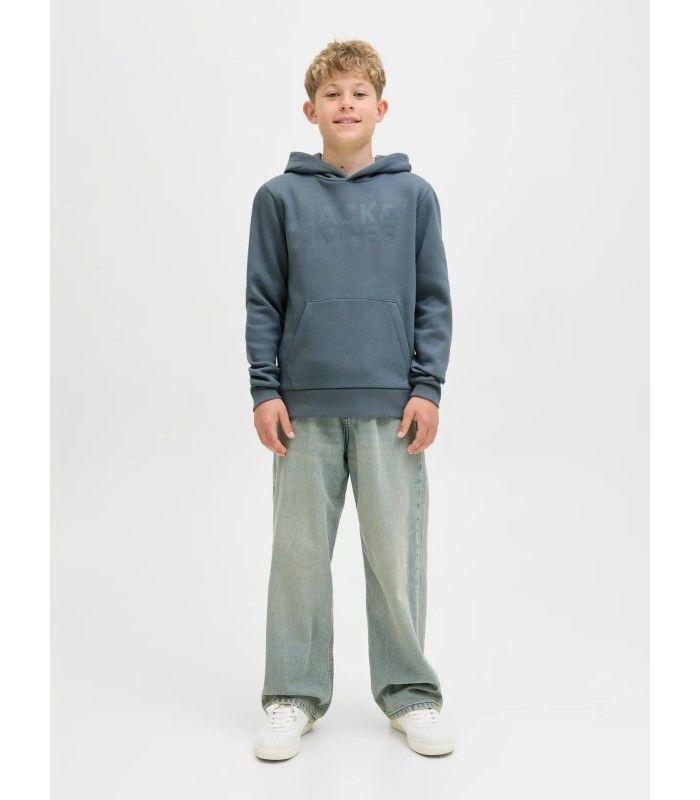 Sudadera Jack & Jones JJecorp Logo Sweat Hood Noos Junior Stormy Tonal