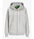 Sudadera Jack & Jones JXabbie RLX LS Every Zip Hood SWT Noos Mujer Gris Cremallera