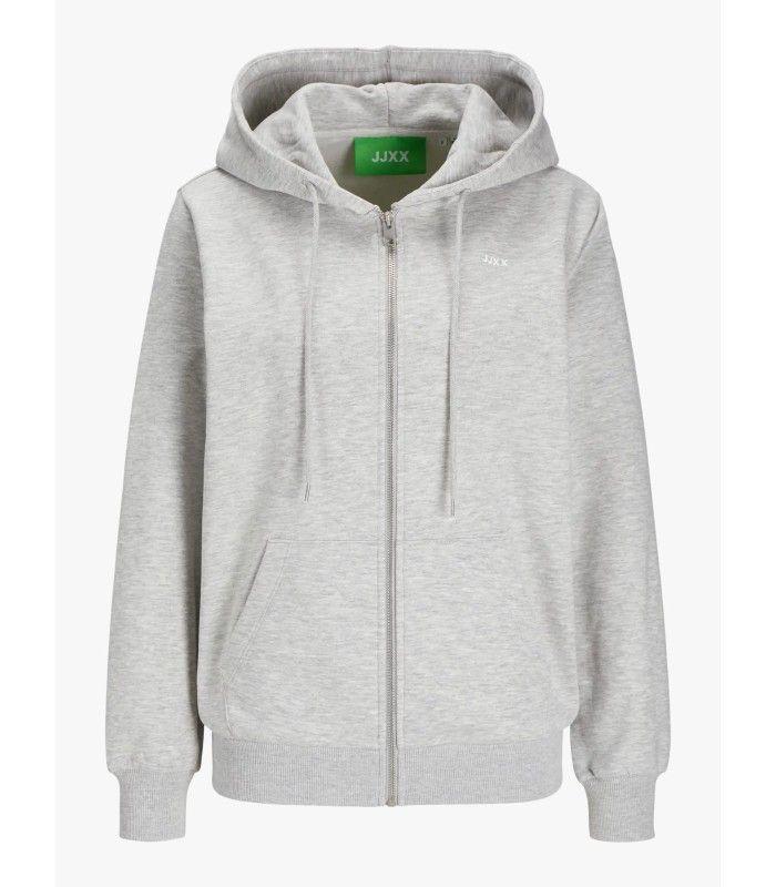 Sudadera Jack & Jones JXabbie RLX LS Every Zip Hood SWT Noos Mujer Gris Cremallera