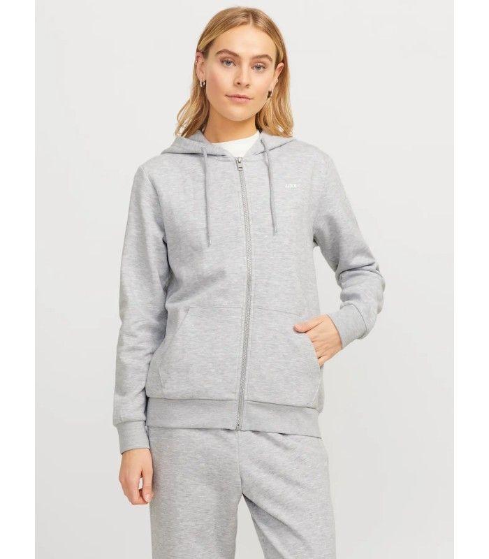 Sudadera Jack & Jones JXabbie RLX LS Every Zip Hood SWT Noos Mujer Gris Cremallera