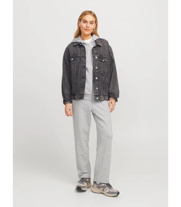 Sudadera Jack & Jones JXabbie RLX LS Every Zip Hood SWT Noos Mujer Gris Cremallera