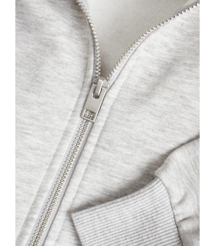 Sudadera Jack & Jones JXabbie RLX LS Every Zip Hood SWT Noos Mujer Gris Cremallera