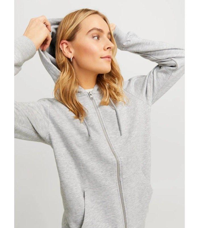 Sudadera Jack & Jones JXabbie RLX LS Every Zip Hood SWT Noos Mujer Gris Cremallera