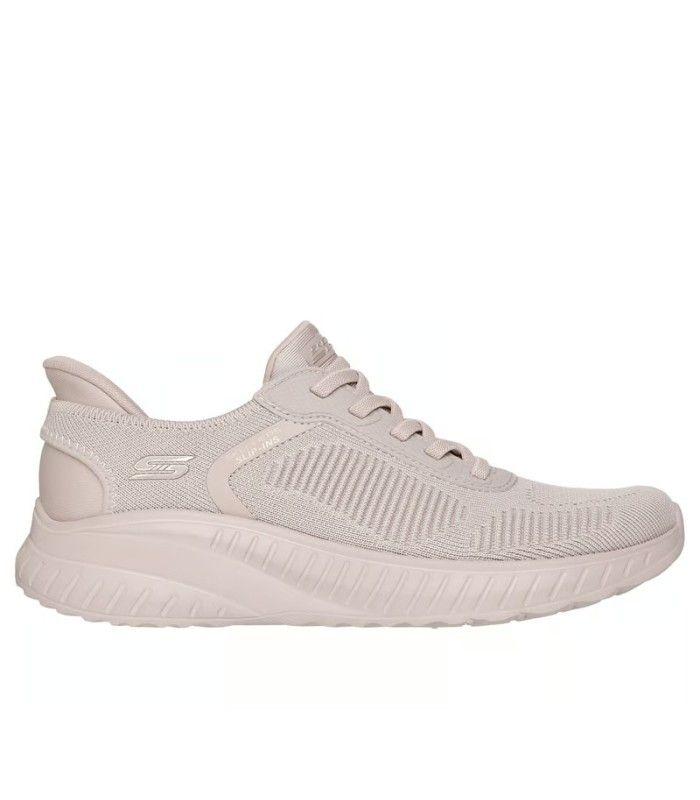 Zapatilla Skechers Bobs Squad Chaos Current Muse Natural Mujer