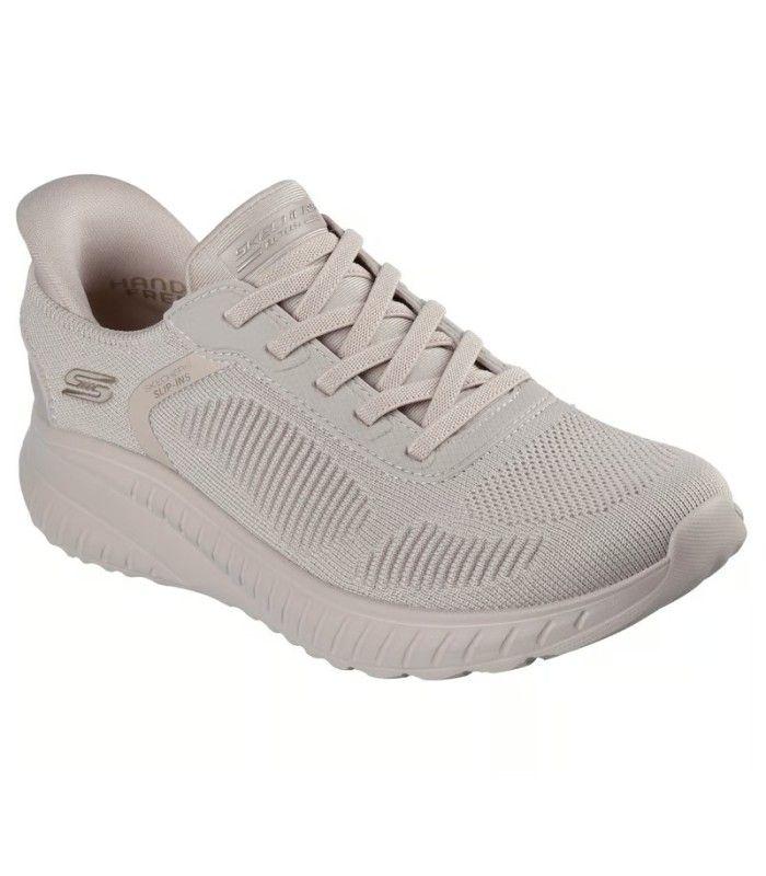 Zapatilla Skechers Bobs Squad Chaos Current Muse Natural Mujer
