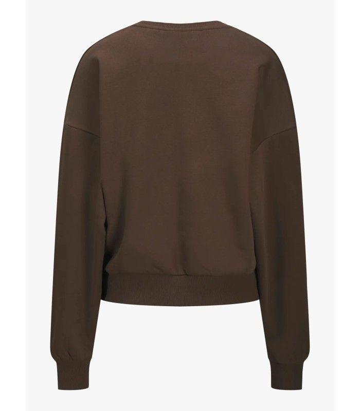 Sudadera Jack & Jones JXMerle RLX Short LS Crew SWT LN Marron Mujer