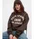 Sudadera Jack & Jones JXMerle RLX Short LS Crew SWT LN Marron Mujer