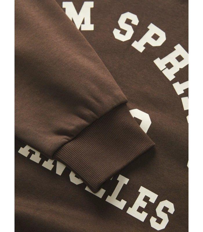 Sudadera Jack & Jones JXMerle RLX Short LS Crew SWT LN Marron Mujer