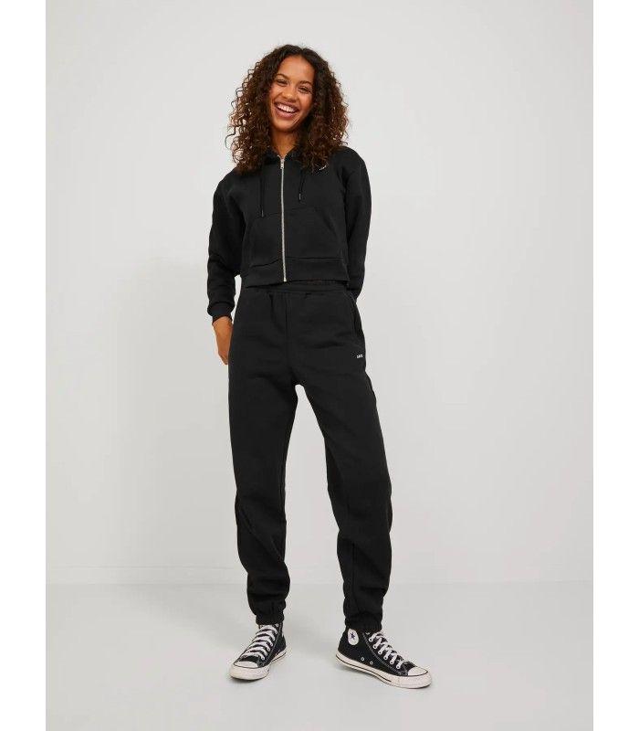 Pantalon Jack & Jones JXbbie RLX HW Every SWT Noos Con Puño Negro Mujer
