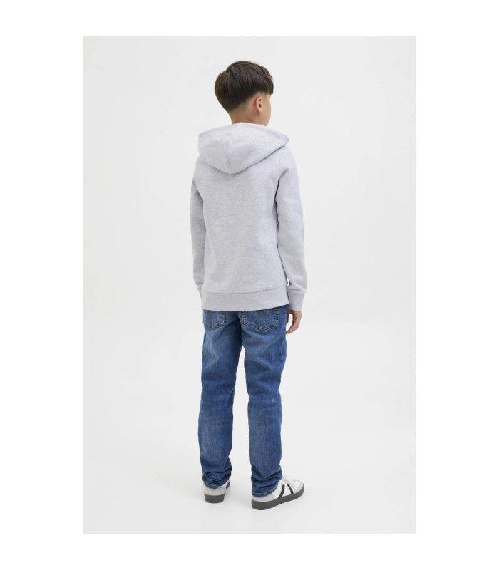 Sudadera Jack & Jones JJGeplas Sweat Hood Junior Gris Claro