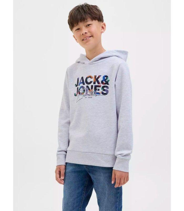 Sudadera Jack & Jones JJGeplas Sweat Hood Junior Gris Claro
