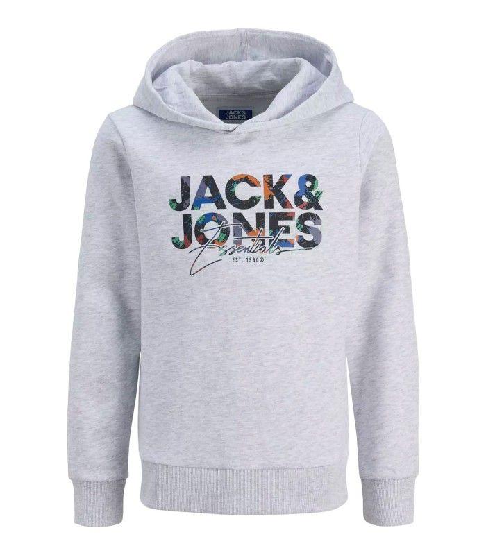 Sudadera Jack & Jones JJGeplas Sweat Hood Junior Gris laro
