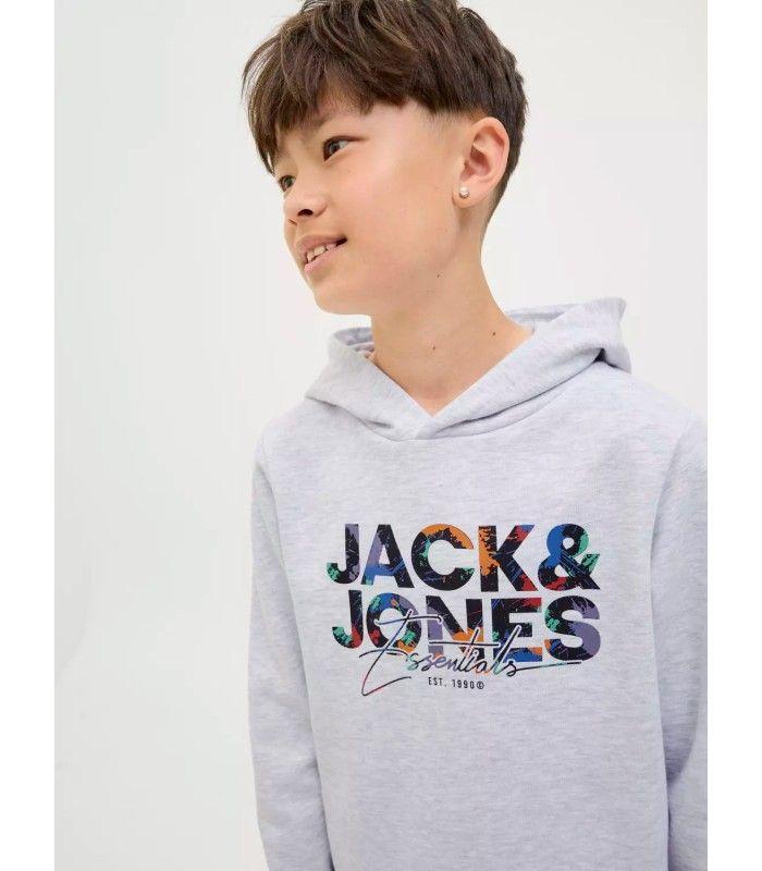 Sudadera Jack & Jones JJGeplas Sweat Hood Junior Gris Claro