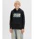 Sudadera Jack & Jones JJGeplas Sweat Hood Junior Gris Negro