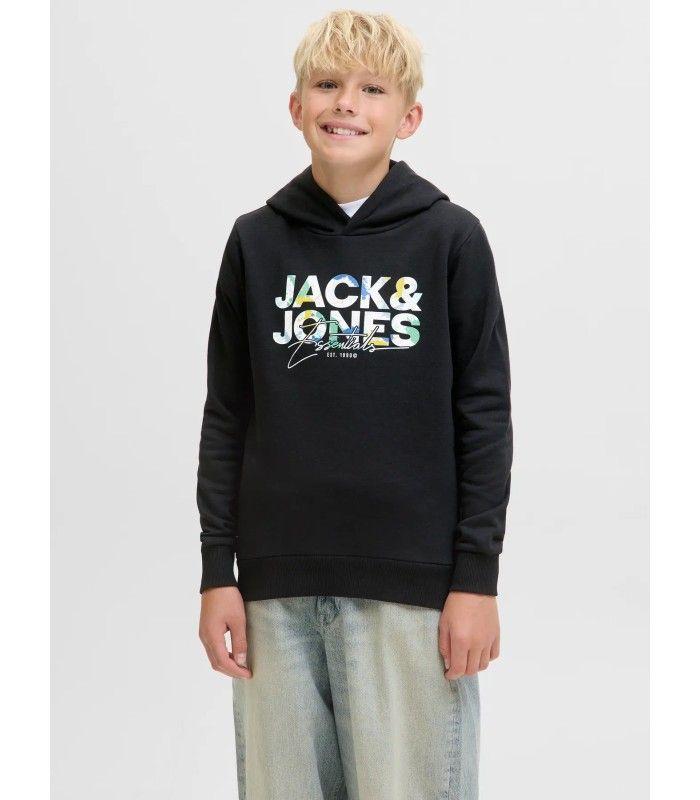 Sudadera Jack & Jones JJGeplas Sweat Hood Junior Gris Negro
