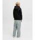 Sudadera Jack & Jones JJGeplas Sweat Hood Junior Gris Negro