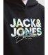 Sudadera Jack & Jones JJGeplas Sweat Hood Junior Gris Negro