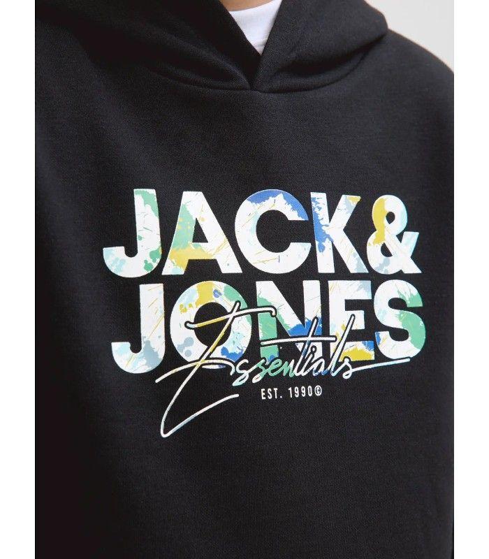 Sudadera Jack & Jones JJGeplas Sweat Hood Junior Gris Negro