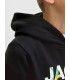 Sudadera Jack & Jones JJGeplas Sweat Hood Junior Gris Negro