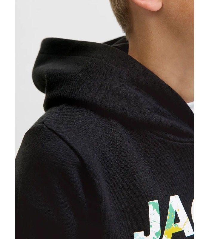 Sudadera Jack & Jones JJGeplas Sweat Hood Junior Gris Negro