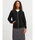 Sudadera Jack & Jones JXAbbie RLX LS Every Zip Hood SWT Noos Negro Cremallera Mujer