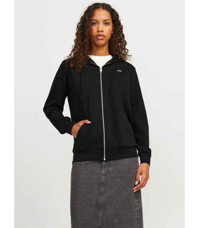 Sudadera Jack & Jones JXAbbie RLX LS Every Zip Hood SWT Noos Negro Cremallera Mujer