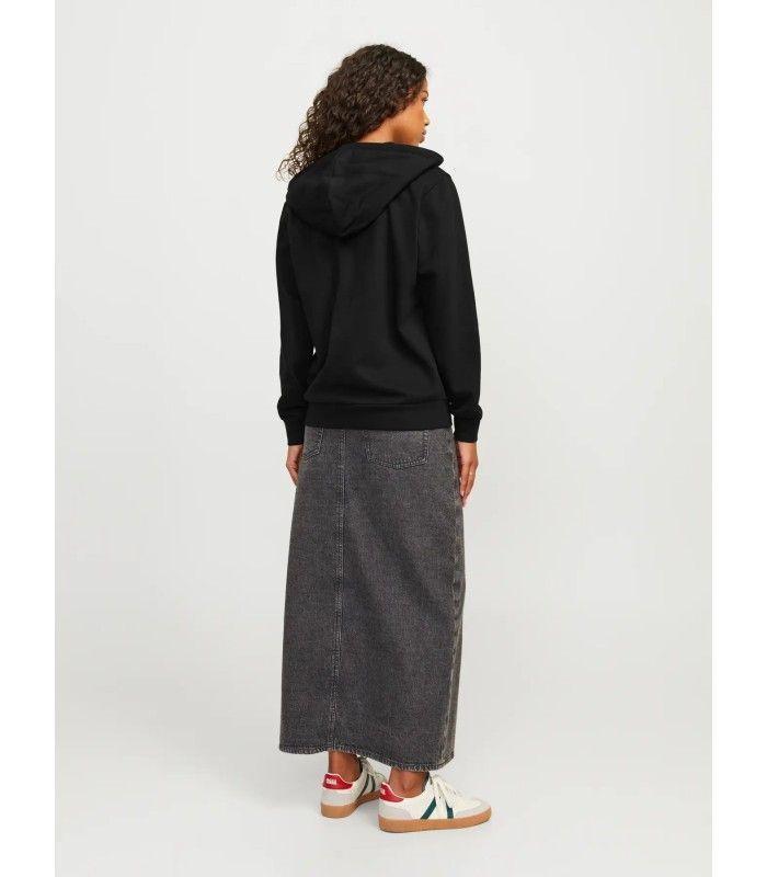 Sudadera Jack & Jones JXAbbie RLX LS Every Zip Hood SWT Noos Negro Cremallera Mujer