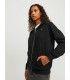 Sudadera Jack & Jones JXAbbie RLX LS Every Zip Hood SWT Noos Negro Cremallera Mujer