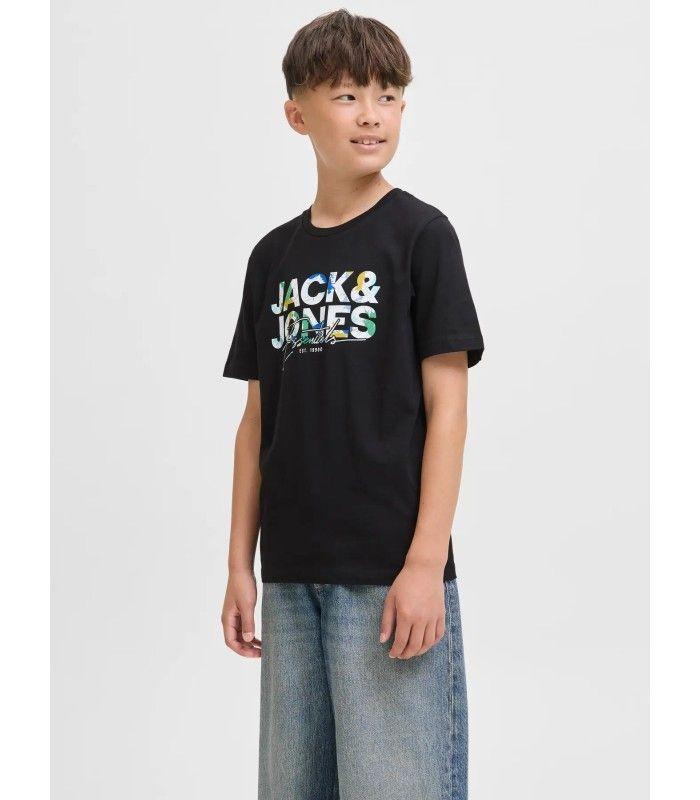 Camiseta Jack & Jones JJGelplas Tee SS Crew Neck Junior negro