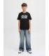 Camiseta Jack & Jones JJGelplas Tee SS Crew Neck Junior negro