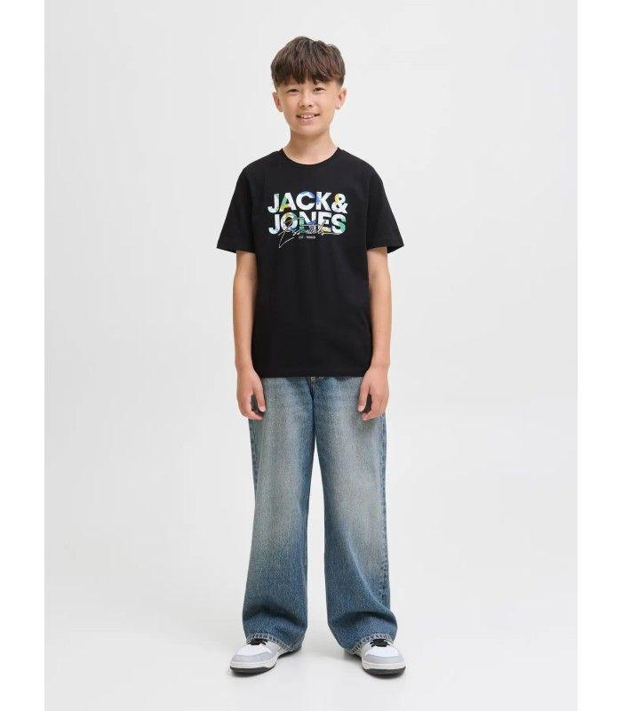 Camiseta Jack & Jones JJGelplas Tee SS Crew Neck Junior negro