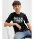 Camiseta Jack & Jones JJGelplas Tee SS Crew Neck Junior negro