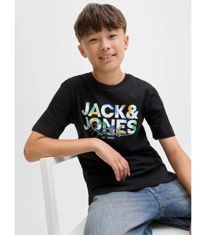 Camiseta Jack & Jones JJGelplas Tee SS Crew Neck Junior negro
