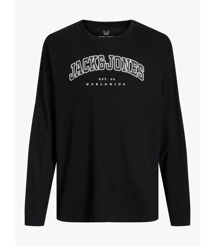 Camiseta JAck & Jones JJecaleb Varsity Tee LS O-Neck SN Junior Negro