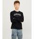 Camiseta JAck & Jones JJecaleb Varsity Tee LS O-Neck SN Junior Negro