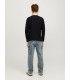 Camiseta JAck & Jones JJecaleb Varsity Tee LS O-Neck SN Junior Negro