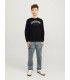 Camiseta JAck & Jones JJecaleb Varsity Tee LS O-Neck SN Junior Negro