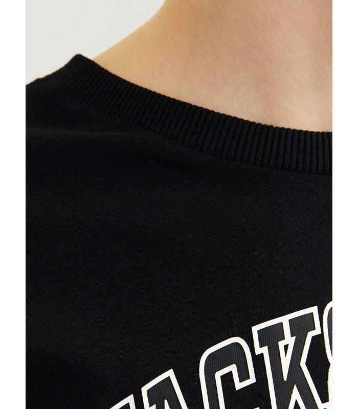 Camiseta JAck & Jones JJecaleb Varsity Tee LS O-Neck SN Junior Negro